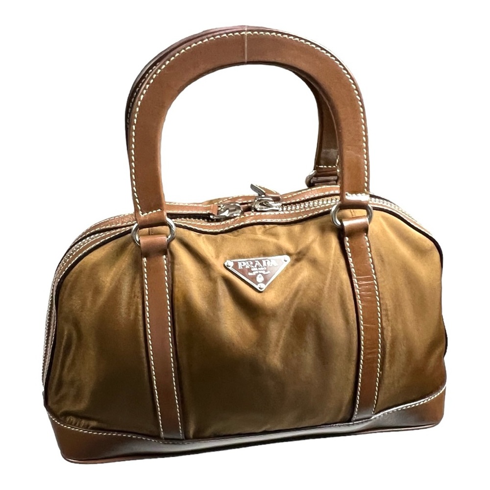 Prada Hand Bag  Brown Nylon